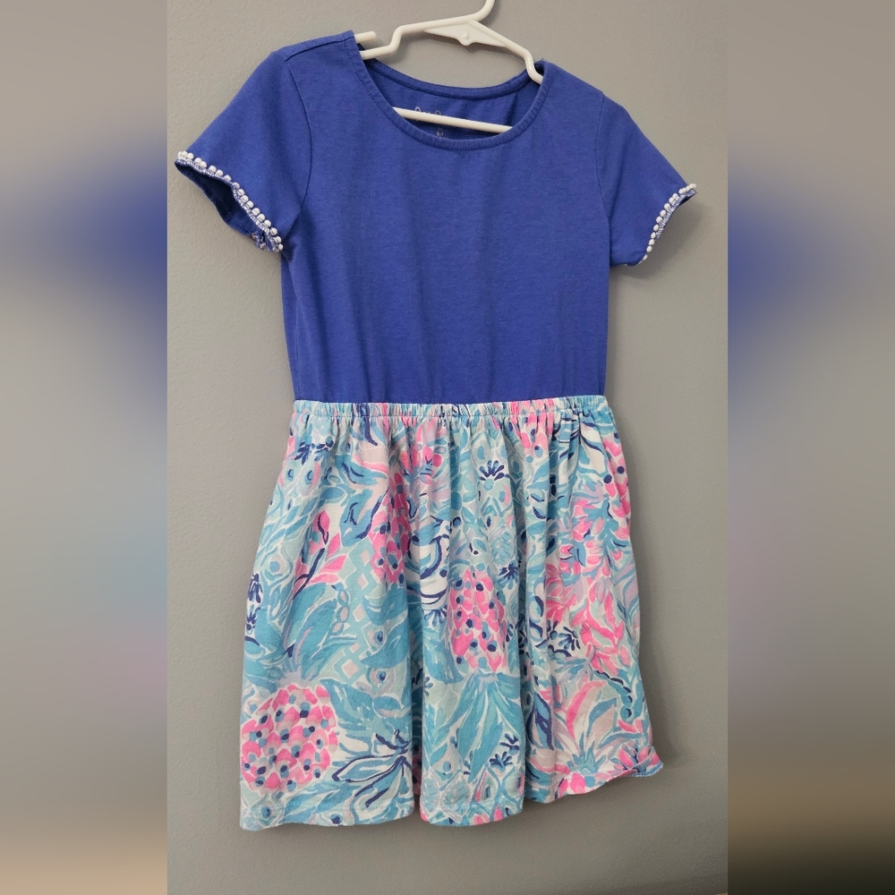Lilly Pulitzer Giavanna Zanzibar Blue Party Princess Dress 6/7